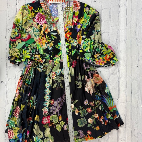 Johnny Was Dreamer Short Floral Kaftan Dress XS - Picture 7 of 11
